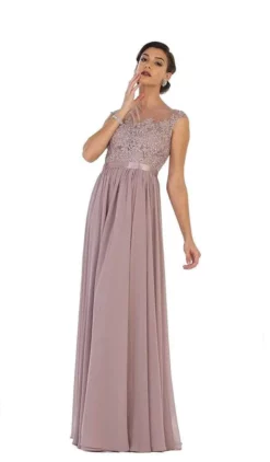 May Queen - Illusion Jewel A-Line Evening Dress