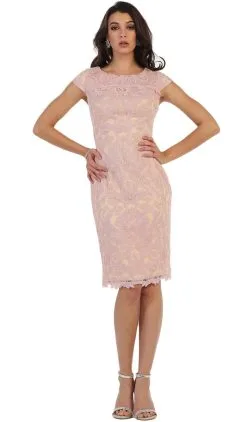 May Queen - Lace Bateau Sheath Cocktail Dress -Hot Sale WEDDING Store may queen lace bateau sheath cocktail dress special occasion dress s purple nude 5657802407993