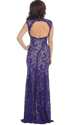 May Queen - Lace Illusion Sheath Evening Dress -Hot Sale WEDDING Store may queen lace illusion sheath evening dress special occasion dress 5659161755705