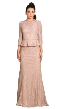 May Queen - Laced Illusion Bateau Peplum Evening Dress 10 May Queen - Laced Illusion Bateau Peplum Evening Dress -Hot Sale WEDDING Store may queen laced illusion bateau peplum evening dress special occasion dress m blush 5657863487545