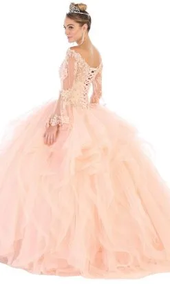 May Queen LK109 - Floral Applique Ballgown -Hot Sale WEDDING Store may queen lk109 floral applique ballgown ball gowns 31627133091923