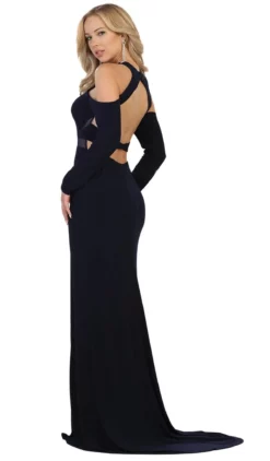 May Queen - Long Sleeve Halter Sheath Prom Dress -Hot Sale WEDDING Store may queen long sleeve halter sheath prom dress bridesmaid dresses 28825289261139