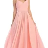 May Queen - MQ1275 Finely-Tucked Bodice Sweetheart Neck A-Line Dress