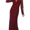 May Queen - MQ1451 Embellished Sheer Jewel Sheath Evening Dress