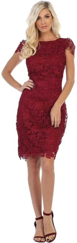 May Queen - MQ1488 Floral Lace Overlaid Sheath Mother Of The Bride Dress 28 May Queen - MQ1488 Floral Lace Overlaid Sheath Mother Of The Bride Dress -Hot Sale WEDDING Store may queen mq1488 floral lace overlaid sheath mother of the bride dress mother of the bride dresses m burgundy 28877126631507