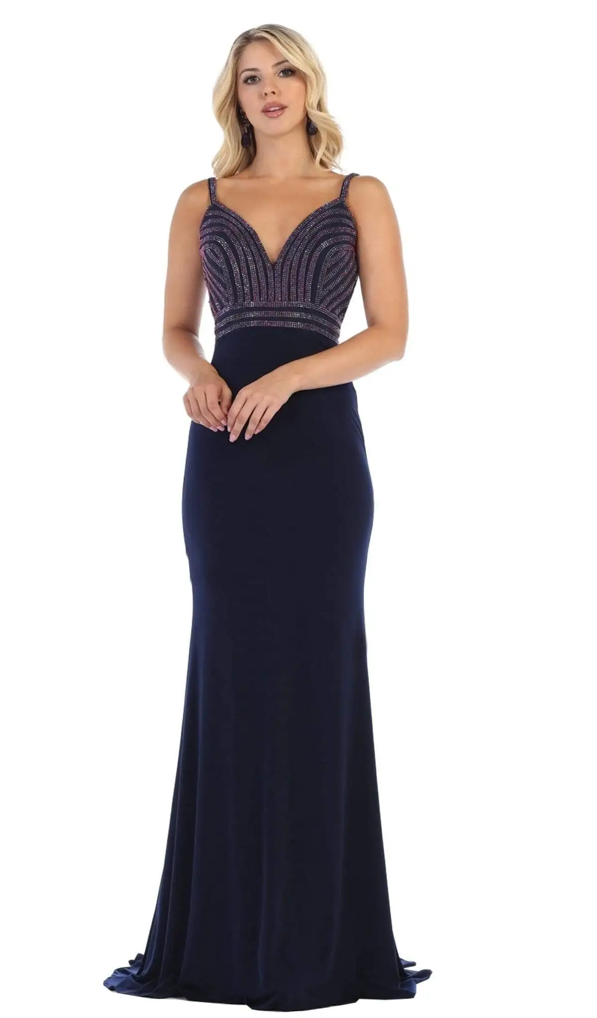 May Queen - MQ1587 Embellished Sweetheart Trumpet Evening Gown 1 May Queen - MQ1587 Embellished Sweetheart Trumpet Evening Gown