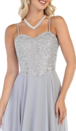 May Queen - MQ1588 Sequin Embellished A-Line Gown -Hot Sale WEDDING Store may queen mq1588 sequin embellished a line gown bridesmaid dresses 7226119520339