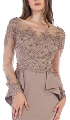 May Queen - MQ1593 Embroidered Illusion Bateau Long Sleeves Dress 9 May Queen - MQ1593 Embroidered Illusion Bateau Long Sleeves Dress -Hot Sale WEDDING Store may queen mq1593 embroidered illusion bateau long sleeves dress mother of the bride 28861020962899