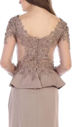 May Queen - MQ1593 Embroidered Illusion Bateau Long Sleeves Dress 10 May Queen - MQ1593 Embroidered Illusion Bateau Long Sleeves Dress -Hot Sale WEDDING Store may queen mq1593 embroidered illusion bateau long sleeves dress mother of the bride 28861021028435