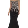 May Queen - MQ1609 Metallic Lace Appliqued Trumpet Gown