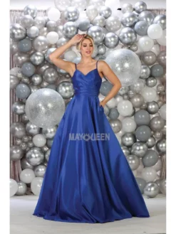 May Queen - MQ1678 Spaghetti Straps Corset Back Long Satin Gown -Hot Sale WEDDING Store may queen mq1678 spaghetti straps corset back long satin gown bridesmaid dresses 30662394216531