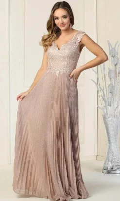May Queen MQ1836B - Accordion Pleated Skirt Formal Gown -Hot Sale WEDDING Store may queen mq1836b accordion pleated skirt formal gown evening dresses 31956767866963
