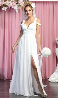 May Queen MQ1848 - Cold Shoulder Prom Dress -Hot Sale WEDDING Store may queen mq1848 cold shoulder prom dress evening dresses 4 ivory 32357432131667