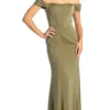 May Queen MQ1909 - Off Shoulder Seamed Prom Gown