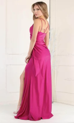 May Queen MQ1954 - Dual Strap Ruched Evening Gown -Hot Sale WEDDING Store may queen mq1954 dual strap ruched evening gown evening dresses 32135410909267