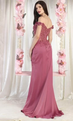 May Queen MQ1962 - Off Shoulder Slit Evening Dress -Hot Sale WEDDING Store may queen mq1962 off shoulder slit evening dress evening dresses 32136866529363