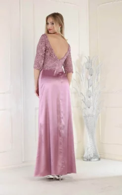 May Queen MQ1969 - Quarter Length Lace Satin Gown -Hot Sale WEDDING Store may queen mq1969 quarter length lace satin gown special occasion dress 32331287003219