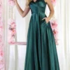 May Queen MQ1994 - V-Neck Lace-Up Back Prom Gown