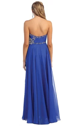 May Queen - MQ981 Embellished Ruched Sweetheart Chiffon Prom Dress -Hot Sale WEDDING Store may queen mq981 embellished ruched sweetheart chiffon prom dress special occasion dress 5659234172985