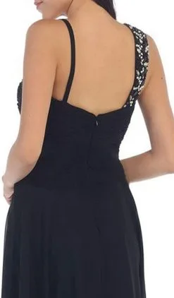 May Queen - Rhinestone Embellished Pleated Evening Gown -Hot Sale WEDDING Store may queen rhinestone embellished pleated evening gown special occasion dress 5659119484985