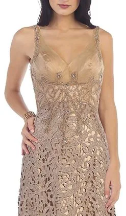 May Queen - RQ7470 Bedazzled V-neck Sheath Evening Dress -Hot Sale WEDDING Store may queen rq7470 bedazzled v neck sheath evening dress special occasion dress 5659190820921