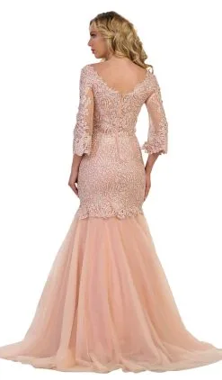 May Queen - RQ7542 Embroidered V-Neck Trumpet Evening Gown 7 May Queen - RQ7542 Embroidered V-Neck Trumpet Evening Gown -Hot Sale WEDDING Store may queen rq7542 embroidered v neck trumpet evening gown mother of the bride dresses 7260620554323
