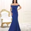 May Queen Weave Detailed Off Shoulder Mermaid Gown