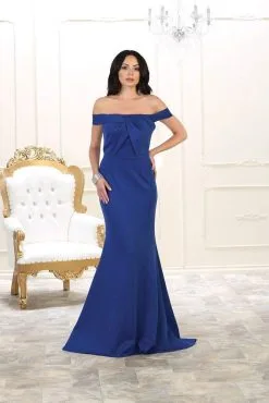 May Queen Weave Detailed Off Shoulder Mermaid Gown