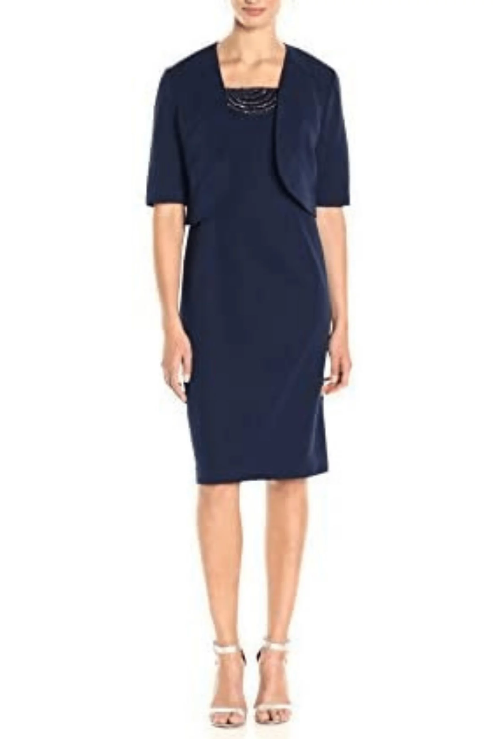 Maya Brooke 26385 - Two-Piece Sleeveless And Crop Jacket Formal Dress 1 Maya Brooke 26385 - Two-Piece Sleeveless And Crop Jacket Formal Dress