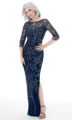 MGNY By Mori Lee - 72232 Fully Beaded Net Sheath Evening Gown -Hot Sale WEDDING Store mgny by mori lee 72232 fully beaded net sheath evening gown mother of the bride dresses 2 navy 28115878772819
