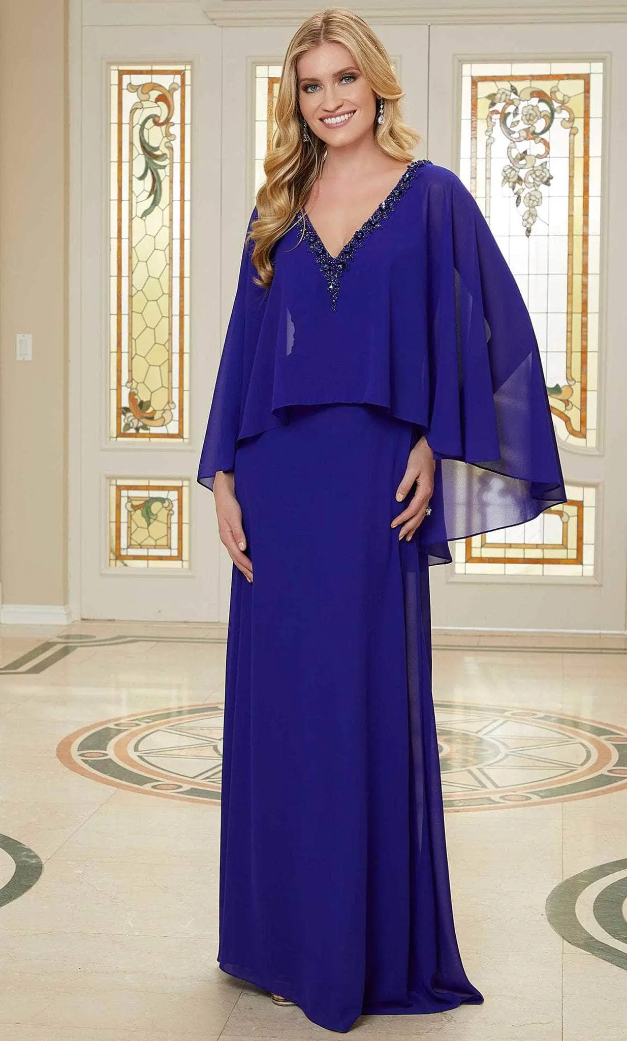 MGNY By Mori Lee 72731 - Beaded V-Neck Evening Gown 1 MGNY By Mori Lee 72731 - Beaded V-Neck Evening Gown