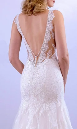 MNM COUTURE 10084 - Deep V-Neckline Bridal Gown -Hot Sale WEDDING Store mnm couture 10084 deep v neckline bridal gown special occasion dress 30954822402131