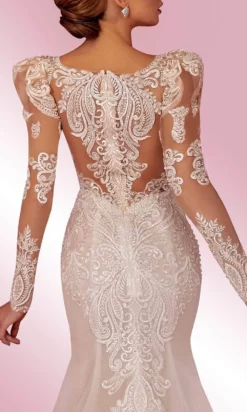 MNM COUTURE W2102 - V Neck Puff Sleeves Dress 7 MNM COUTURE W2102 - V Neck Puff Sleeves Dress -Hot Sale WEDDING Store mnm couture w2102 v neck puff sleeves dress special occasion dress 30954937057363