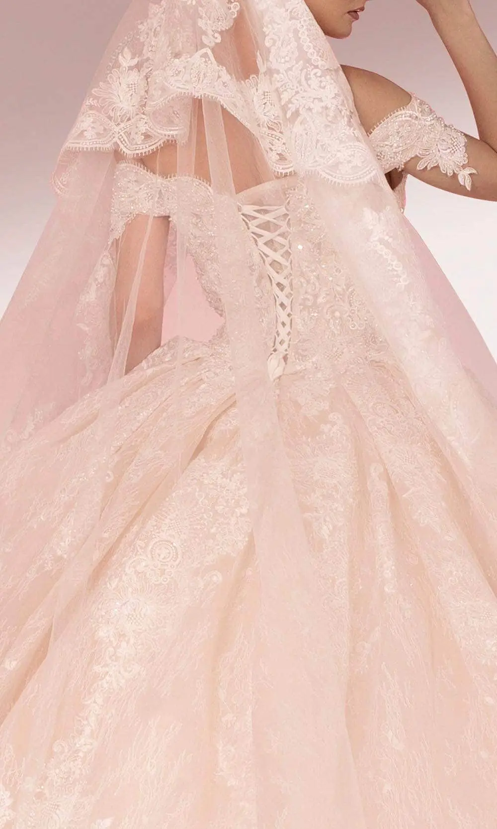 MNM COUTURE W2111 - Off Shoulder Beaded Gown 4 MNM COUTURE W2111 - Off Shoulder Beaded Gown - Image 4