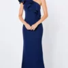 Montage By Mon Cheri - 221975 Embellished Ruffled Asymmetric Long Gown