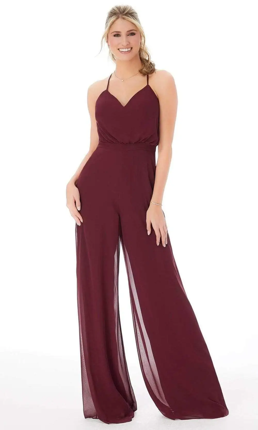 Mori Lee - 21690 Criss Cross V Neck Jumpsuit 1 Mori Lee - 21690 Criss Cross V Neck Jumpsuit