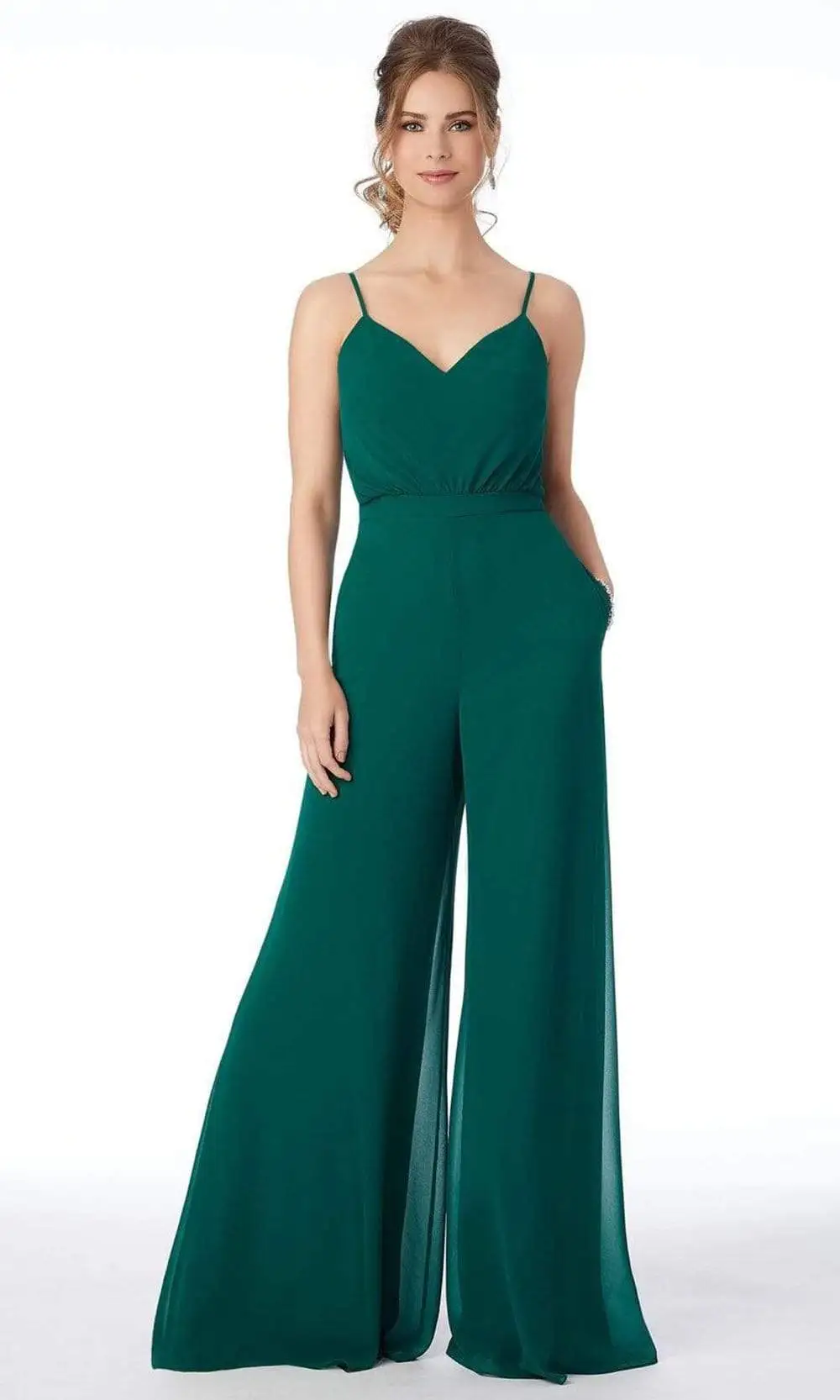 Mori Lee - 21690 Criss Cross V Neck Jumpsuit 3 Mori Lee - 21690 Criss Cross V Neck Jumpsuit - Image 3