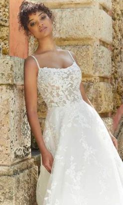 Mori Lee Bridal 2474 - Lace Embroidered Scoop Neck Wedding Dress -Hot Sale WEDDING Store mori lee bridal 2474 lace embroidered scoop neck wedding dress wedding dresses 30805944172627