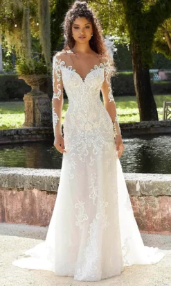 Mori Lee Bridal 2481 - Long Sleeve Off Shoulder Wedding Gown