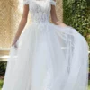 Mori Lee Bridal 5987 - Embroidered Straight Across Wedding Dress