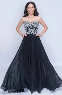 Nina Canacci - 1412 Strapless Lace Sweetheart A-line Dress