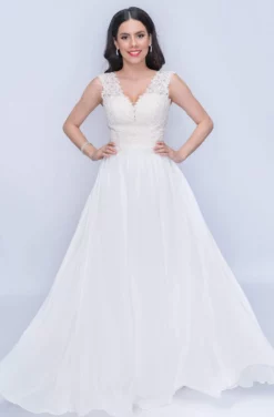 Nina Canacci - 1449 Embellished Lace Bodice A Line Gown