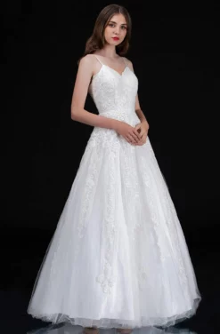 Nina Canacci - 1508 Embroidered Lace A-Line Dress