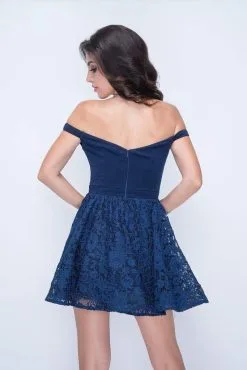 Nina Canacci - 219 Off Shoulder Floral Lace A-Line Dress -Hot Sale WEDDING Store nina canacci 219 off shoulder floral lace a line dress special occasion dress 28909018153043