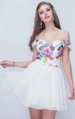 Nina Canacci - 220 Floral Printed Off-Shoulder A-line Dress -Hot Sale WEDDING Store nina canacci 220 floral printed off shoulder a line dress special occasion dress 5783266033721