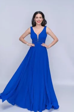 Nina Canacci - 2226 Pleated Plunging V-Neck Long Gown 10 Nina Canacci - 2226 Pleated Plunging V-Neck Long Gown -Hot Sale WEDDING Store nina canacci 2226 pleated plunging v neck long gown special occasion dress 0 royal 6392017715257