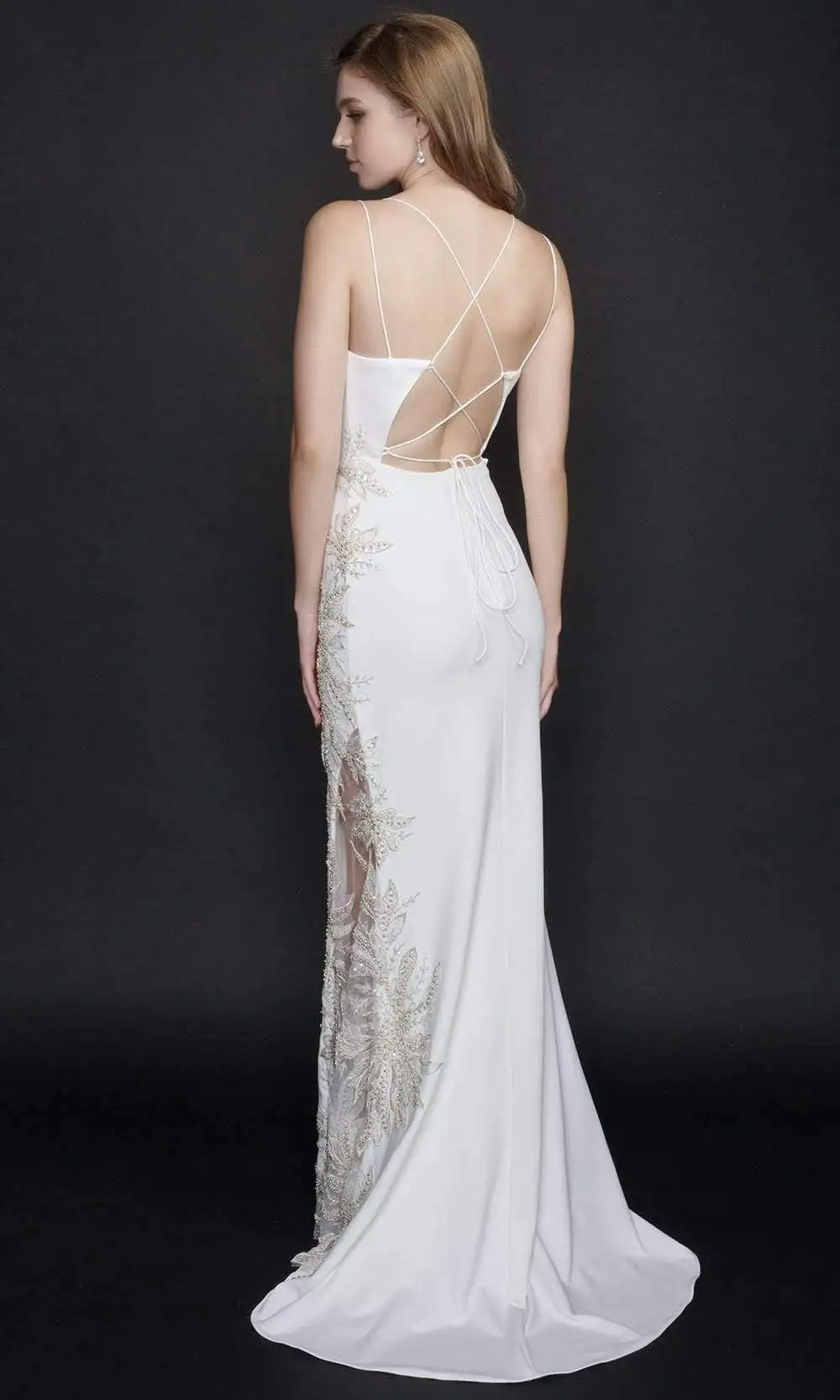 Nina Canacci - 3197 Floral Beaded Sweet Long Gown 2 Nina Canacci - 3197 Floral Beaded Sweet Long Gown - Image 2