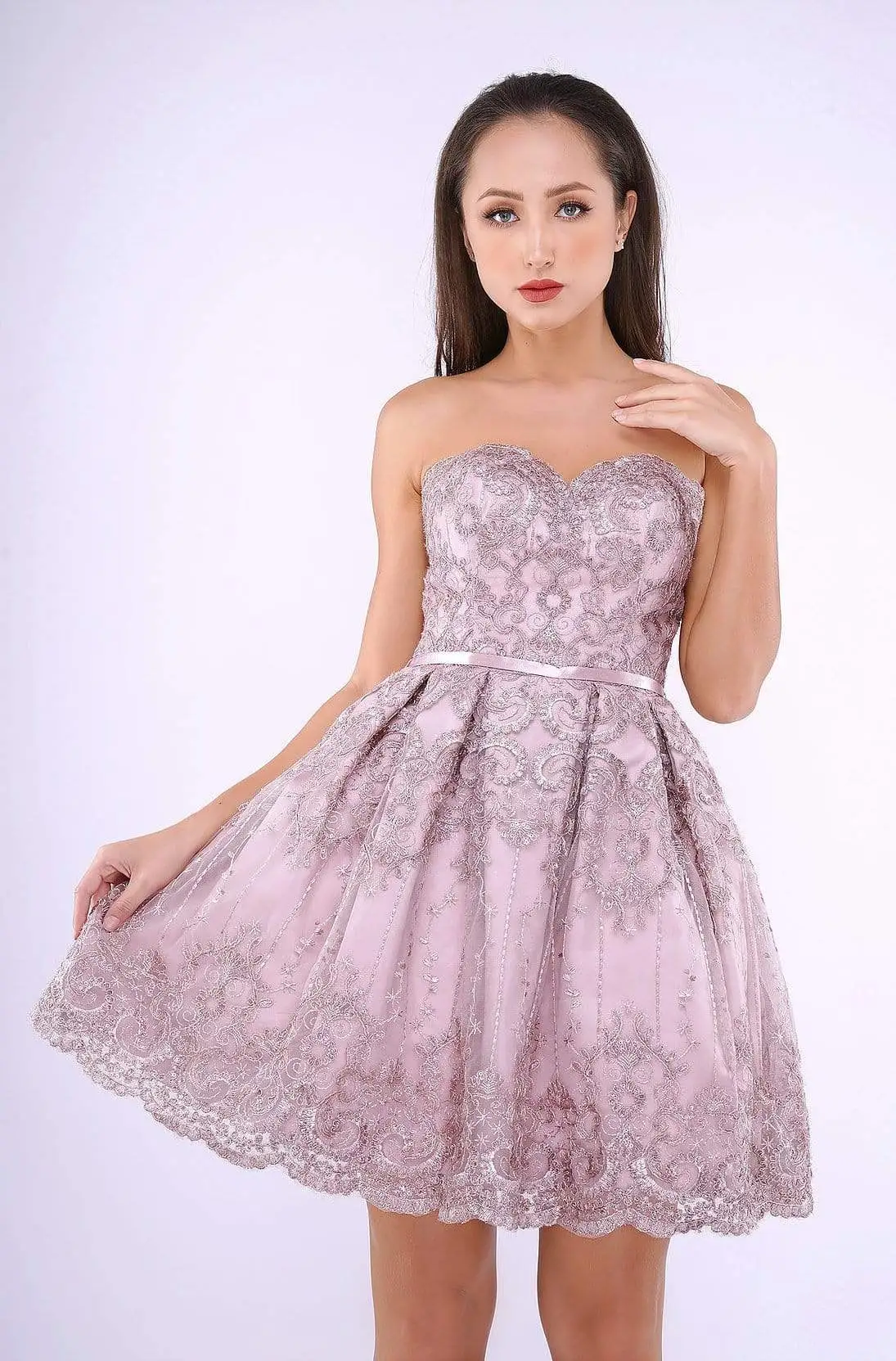 Nina Canacci - 535 Strapless Embroidered A-line Dress 5 Nina Canacci - 535 Strapless Embroidered A-line Dress - Image 5