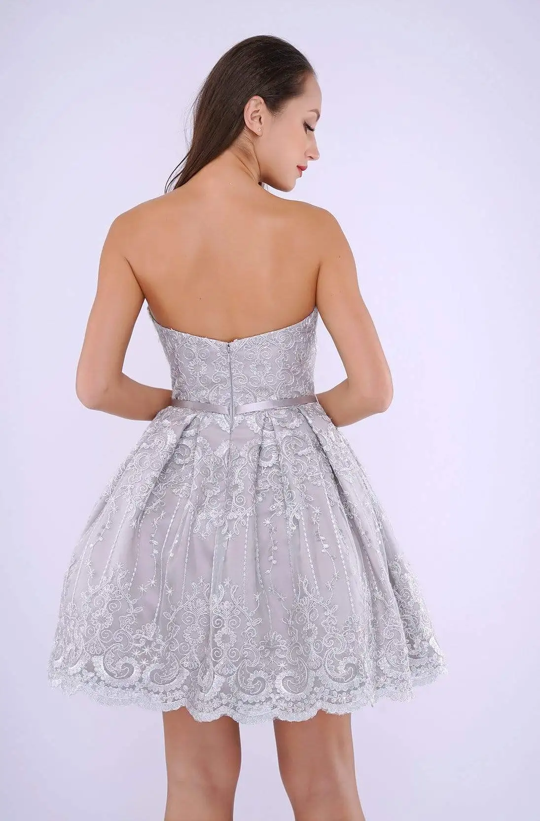 Nina Canacci - 535 Strapless Embroidered A-line Dress 2 Nina Canacci - 535 Strapless Embroidered A-line Dress - Image 2