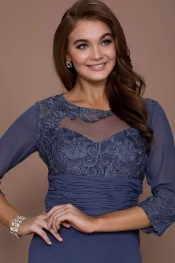 Nox Anabel - 5101 Quarter Length Sleeve Empire Long Formal Dress -Hot Sale WEDDING Store nox anabel 5101 quarter length sleeve empire long formal dress mother of the bride dresses 7086301806675